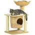 Cat Tree for Indoor Cats with Scratching Posts, Cat House, Bed, Toy Ball, Beige
