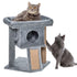 Cat Tree Tower for Indoor Cats CScratching Post Climbing Activity Centre w/Jute Scratching Pad, Toy Ball, Cat House - Grey