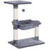Cat Scratch Post with Bed Cat Tree for Indoor Cats Sisal Scratching Posts Hammock Kitty Activity Centre Grey