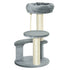 65cm Cat Tree, Cat Tower for Kittens, Small Cat Condo with Sisal Scratching Posts, Hanging Rope, Perches - Grey