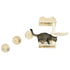 4 Piece Cat Shelf with Scratching Post, Wall-Mounted Cat Tree for Indoor Cat - Beige