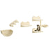 4PCs Wall-Mounted Cat Shelves w/ Scratching Post, Hammock, Nest - Beige