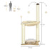 Cat Tree, with Scratching Posts, Hammock, Toy Ball - Beige