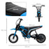 24V Electric Motorbike with Twist Grip Throttle, Music, Horn, 12" Pneumatic Tyres, 16km/h Max Speed - Blue