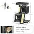 Cat Tree for Indoor Cats 83cm Cat Scratching Post Scratch Board Kitten Tower Climbing Frame Black