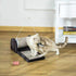 Cat Scratcher, Sisal Cat Scratching Board Mat Pad with Roller, Feather Toy, 44 x 24 x 16 cm, Grey