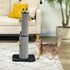 78cm 2-in-1 Cat Scratching Post with 3 Toy Feathers, Black