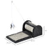 Cat Scratcher, Sisal Cat Scratching Board Mat Pad with Roller, Feather Toy, 44 x 24 x 16 cm, Grey