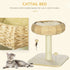 51cm Cat Tree Kitten Tower, with Sisal Scratching Post, Top Bed, Toy Ball