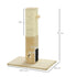 Jute Cat Scratching Post w/ Carpet Base Hanging Toy - Beige