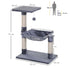 Cat Scratch Post with Bed Cat Tree for Indoor Cats Sisal Scratching Posts Hammock Kitty Activity Centre Grey