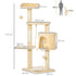 Cat Tree for Indoor Cats Pet Activity Centre Kitty Condo Climbing Scratching Post with Toys 4-tier 114cm Tall Beige