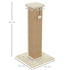Cat Scratcher, Vertical Full Scratcher w/ Natural Jute Rope, Hanging Ball, Soft Plush - Beige