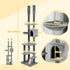225-255cm Floor to Ceiling Cat Tree, Large Cat Tower w/ Cat Scratching Posts, Ramp, Cat House