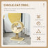 56cm Cat Tree for Indoor Cats, with Scratching Post, Tunnel, Toy Ball - Beige