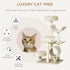 Cat Tree for Indoor Cats Kitten Pet Scratching Post Perch Activity Center Scratcher Climb Post Play House Arch with Tunnel 105cm Tall Beige