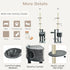 Floor to Ceiling Cat Tree for Indoor Cats Play Tower Climbing Activity Center Scratching Post Platforms Condo Adjustable Height 220-265cm Dark Grey