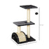 72cm Cat Tree with Scratching Post, Pad for Indoor Cats - Black