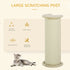 85cm Tall Cat Scratching Post, with Sisal Rope, Soft Plush, Anti Tip - Beige