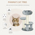 65cm Cat Tree, Cat Tower for Kittens, Small Cat Condo with Sisal Scratching Posts, Hanging Rope, Perches - Grey