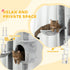 225-255cm Floor to Ceiling Cat Tree, Large Cat Tower w/ Cat Scratching Posts, Ramp, Cat House