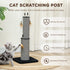 78cm 2-in-1 Cat Scratching Post with 3 Toy Feathers, Black