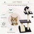 72cm Cat Tree with Scratching Post, Pad for Indoor Cats - Black