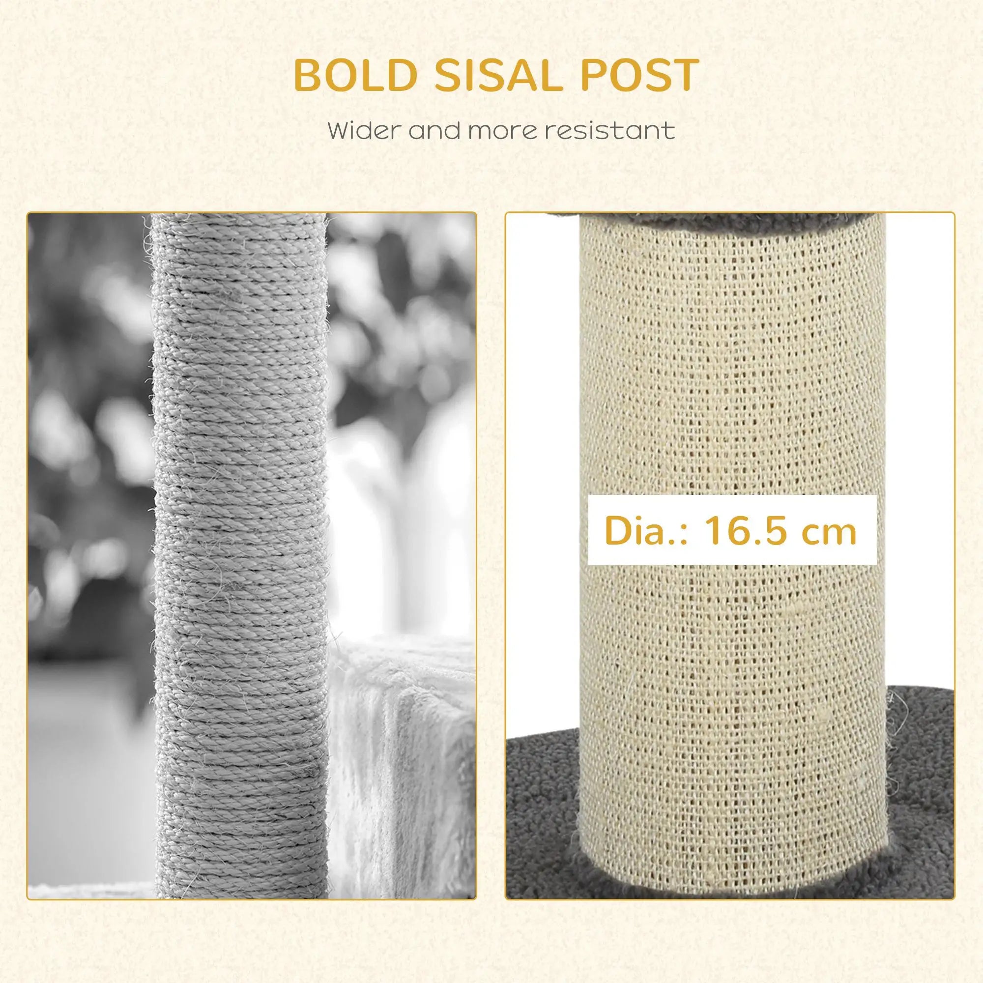 91cm Cat Tower Scratching Posts Cat Tree for Indoor Cats Kitten Activity Centre Grey