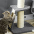 Cat Tree Tower with Scratching Posts, Pad, Bed, Toy Ball-Dark Grey