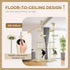 Floor to Ceiling Cat Tree for Indoor Cats, 6-Tier Play Tower Climbing Activity Center with Scratching Post, Platforms, Bed, Hammock, Adjustable Height 230-250cm, Beige