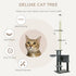 Floor to Ceiling Cat Tree for Indoor Cats Play Tower Climbing Activity Center Scratching Post Platforms Condo Adjustable Height 220-265cm Dark Grey