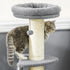 Cat Tree Tower with Scratching Posts, Pad, Bed, Toy Ball-Dark Grey