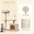 Cat Tree for Indoor Cats with Scratching Post Climbing Tower Kitty Activity Centre Condo Perch Jumping Platforms Beige 60L x 40W x 81H cm