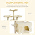 Cat Tree for Indoor Cats Play Tower Activity Center Kitten Scratch Post Climbing Tower 181 cm