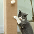 Cat Scratcher, Vertical Full Scratcher w/ Natural Jute Rope, Hanging Ball, Soft Plush - Beige