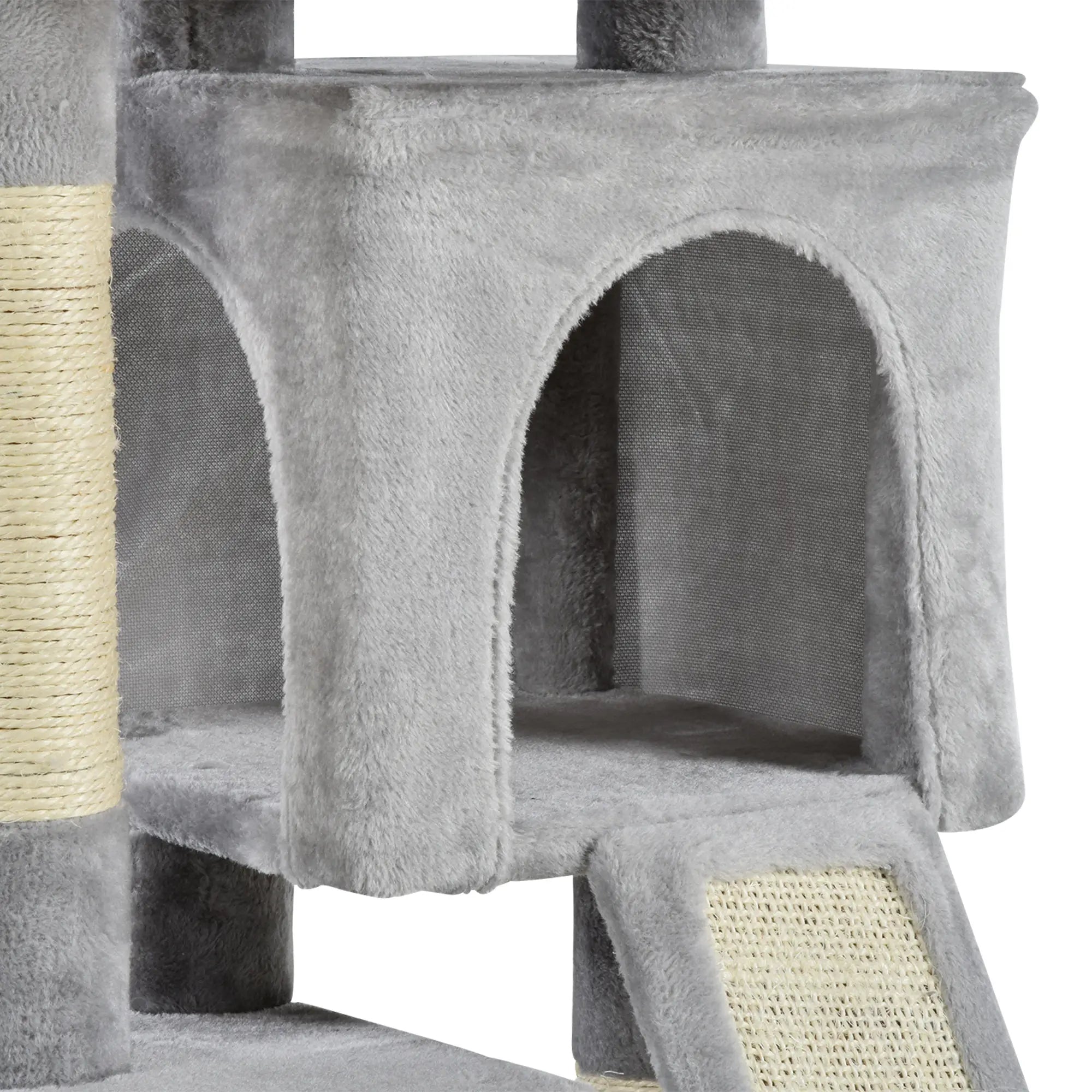 Cat Tree for Indoor Cats 83cm Cat Scratching Post Scratch Board Kitten Tower Climbing Frame Grey