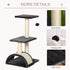 72cm Cat Tree with Scratching Post, Pad for Indoor Cats - Black