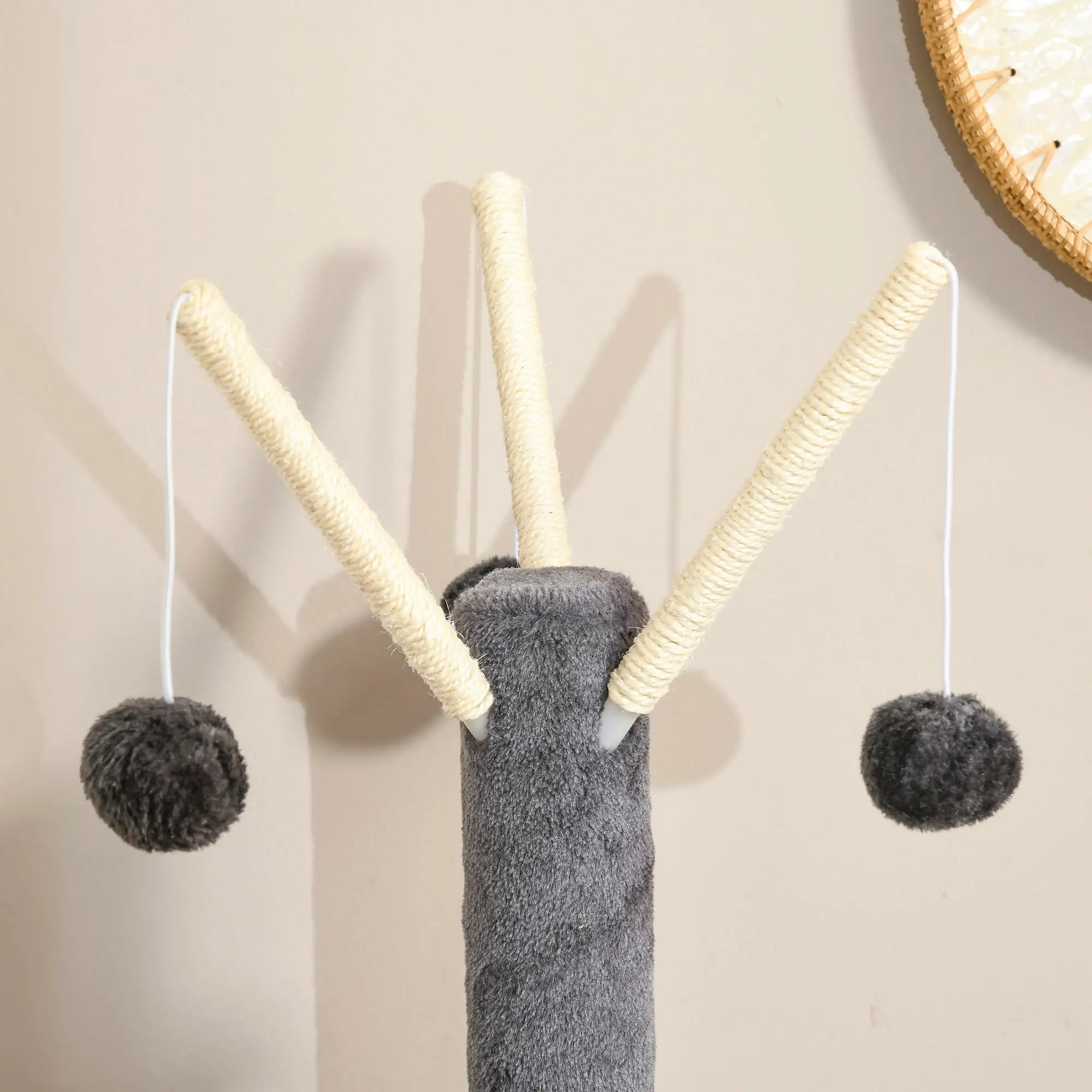 121cm Cat Tree Tower for Indoor Cats Kitten Activity Centre Scratching Post with Bed Tunnel Perch Interactive Ball Toy Grey