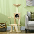 Cat Tree Tower with Scratching Post, Cat House, Bed, Toy Ball, Platform - Beige