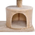 Cat Tree for Indoor Cats with Scratching Post Climbing Tower Kitty Activity Centre Condo Perch Jumping Platforms Beige 60L x 40W x 81H cm