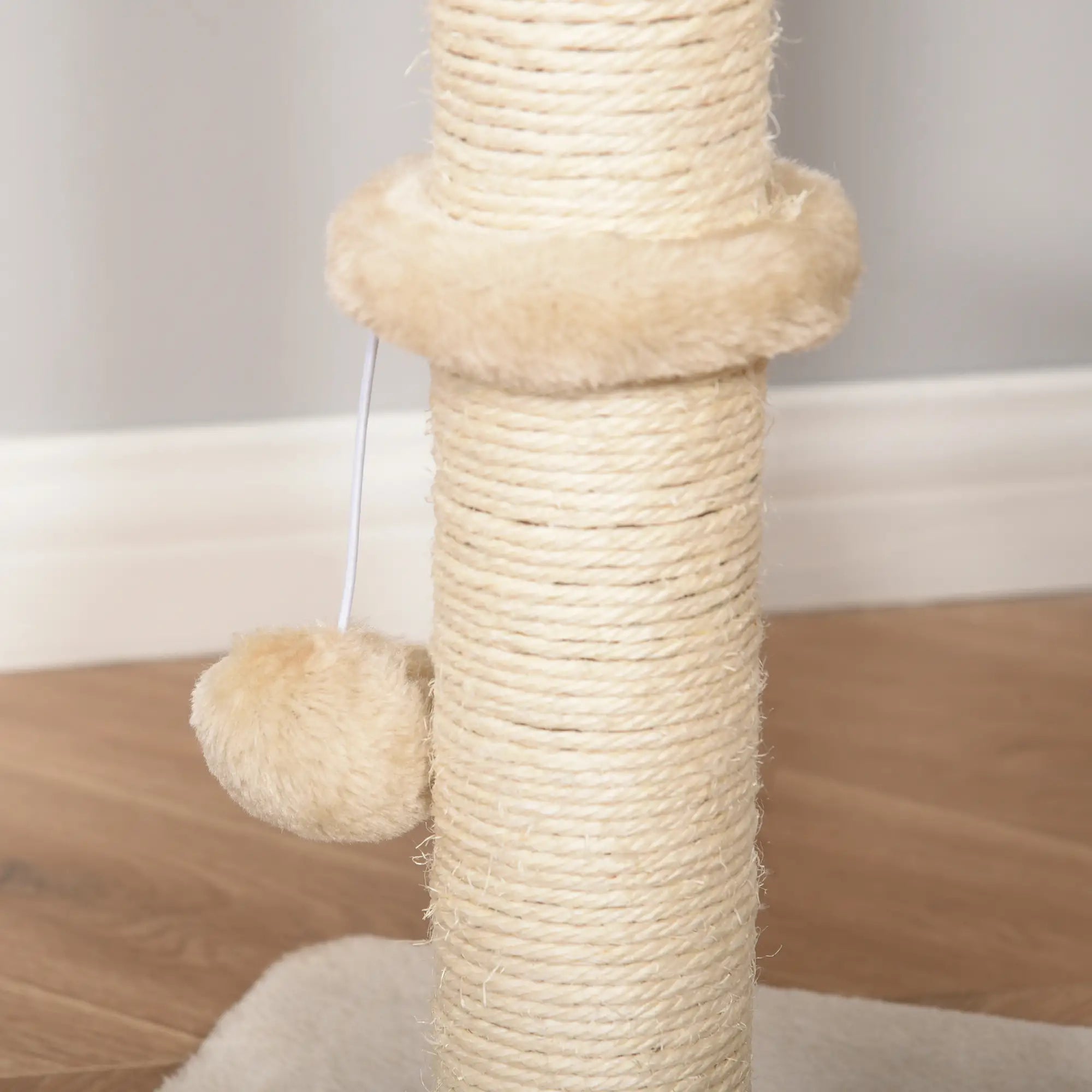 Cat Tree for Indoor Cats 100cm Kitten Climbing Tower Activity Center with Sisal Scratching Post Condo Perch Hanging Balls Teasing Rope Toy Cushion