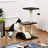 72cm Cat Tree with Scratching Post, Pad for Indoor Cats - Black