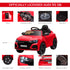 Audi RS Q8 Licensed Electric Car for Kids, 6V Kids' Electric Ride on with Remote Control, 7Ah Big Battery, Lights Bluetooth, Music USB MP3, for 3-5 Years Old, Red
