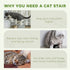 Pet Stairs 3-step Pet Ladder Cat dog Stairs Climb Ladder Cat Tree, Grey