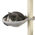 Four-Piece Cat Wall Furniture, with Hammock, Ladder, Platforms, Steps, for Indoor Use - Grey