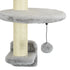 Three-Piece Wall-Mounted Cat Shelves, with Hammock, Ladder, Platforms, Scratching Post - Grey