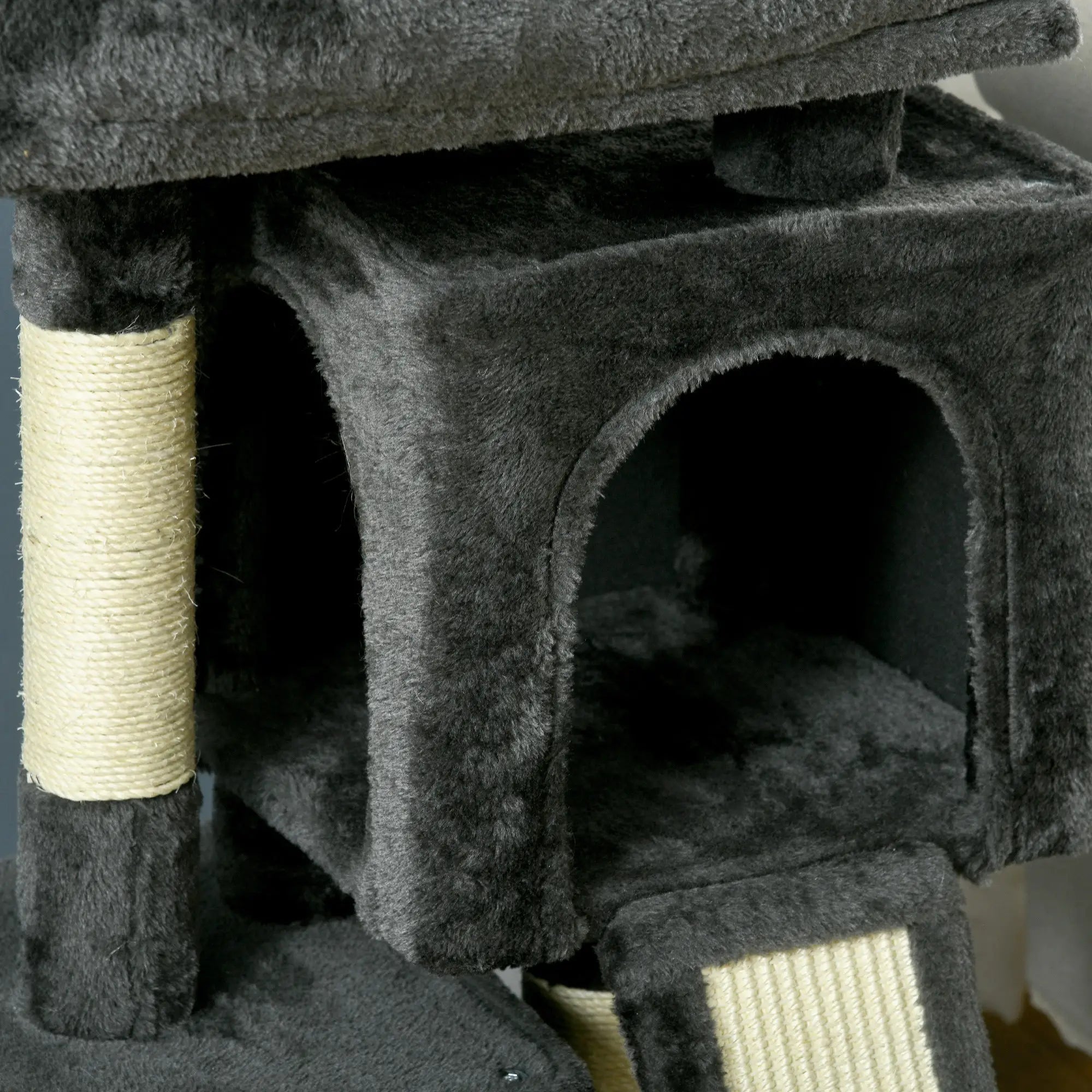 Cat Tree for Indoor Cats 83cm Cat Scratching Post Scratch Board Kitten Tower Climbing Frame Black