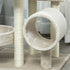 Cat Tree for Indoor Cats Kitten Pet Scratching Post Perch Activity Center Scratcher Climb Post Play House Arch with Tunnel 105cm Tall Beige