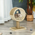 56cm Cat Tree for Indoor Cats, with Scratching Post, Tunnel, Toy Ball - Beige