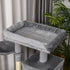 Cat Tree Tower for Indoor Cats, 111cm Kitten Activity Centre with Scratching Post Pad Hammock Condo Bed Ball Toy, Grey